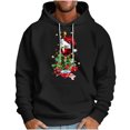 thumbnail image 1 of Christmas Sweatshirts for Men Cute Christmas Tree Santa Claus Print Graphic Long Sleeve Shirt Xmas Holiday Party Pullover Blouse, 1 of 3