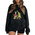 thumbnail image 1 of Christmas Sweatshirts for Women 2025 Santa Claus Oversized Crewneck Long Sleeve Xmas Vacation Pullover BlackLarge, 1 of 4