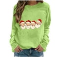 thumbnail image 1 of Christmas Sweatshirts for Women 2025 Santa Claus Print Sweatshirt Crewneck Pullover Tops Long Sleeve Casual Shirts Womens Vacation Outfits 2025, 1 of 4