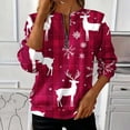 thumbnail image 1 of Christmas Sweatshirts for Women 2026 Fashion Holiday Sweatshirt Casual Long Sleeve 1/4 Zip Pullover, 1 of 5