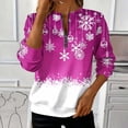 thumbnail image 1 of Christmas Sweatshirts for Women 2026 Novelty Snowflake Print Holiday Shirts Trendy Quarter Zip Long Sleeve Pullover, 1 of 5