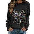 thumbnail image 1 of Christmas Sweatshirts for Women Christmas Pattern Long Sleeve Pullover Hoodies Black XL, 1 of 4