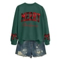 thumbnail image 1 of Christmas Sweatshirts for Women Family Women's Sweatshirt Long-Sleeve Fashion Clothing Relaxed Girls Clothes Blackish Green, 1 of 5