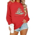 thumbnail image 1 of Christmas Sweatshirts for Women Fashion Xmas Printed Shirt Merry Christmas Tops Casual Holiday Long Sleeve Outfits Crewneck Sweatshirt Pullover Top, 1 of 8