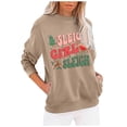 thumbnail image 1 of Christmas Sweatshirts for Women Graphic Letter Printed Sweatshirts Casual Crewneck Fleece Pockets Sweatshirt Fashion Oversized Fall Winter Basic Wear, 1 of 3