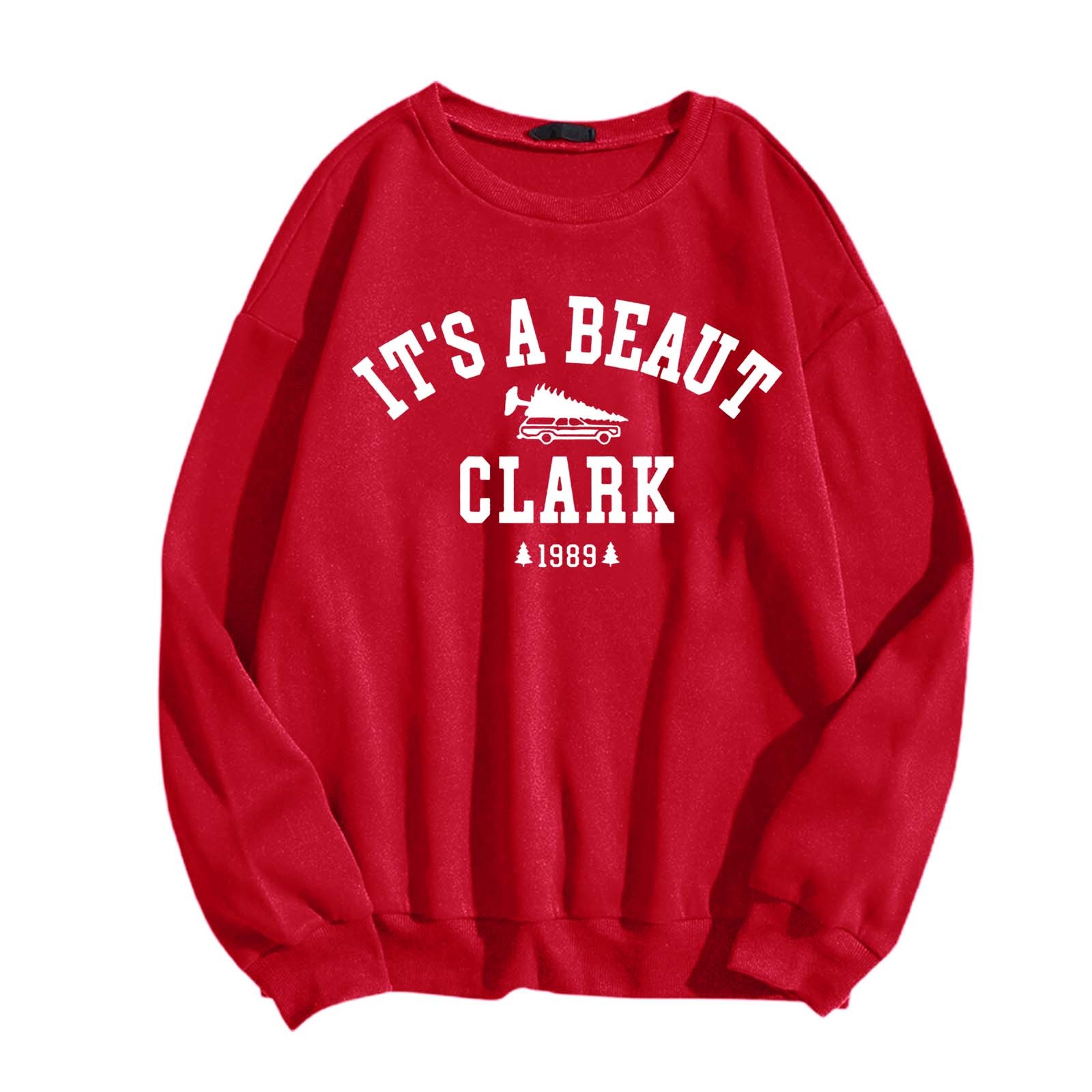 クリスマススウェットシャツ 女性用 – It's a Beaut Clark グラフィック 軽量 クルーネック 長袖 プルオ She's a Beaut Clark - Etsy 