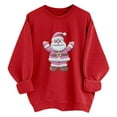 thumbnail image 1 of Christmas Sweatshirts for Women Long Sleeve Crewneck Santa Claus Print Pullover Funny Xmas Holiday Winter Tops, 1 of 3