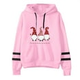 thumbnail image 1 of Christmas Sweatshirts for Women Ms Christmas Printing Long Sleeve Hooded Jacket Womens Hoodie Pink XXL, 1 of 3