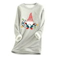 thumbnail image 1 of Christmas Sweatshirts for Women Plus Fleece Lined Sweatshirts Gnome Print Sweatshirt Crewneck Loungewear Sweatshirts on Womens Sweatshirt, 1 of 5