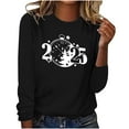thumbnail image 1 of Christmas Sweatshirts for Women Plus Size Crew Neck Pullover Tops Casual Loose Cute Graphic Long Sleeve Shirt (Black XL), 1 of 4