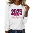 thumbnail image 1 of Christmas Sweatshirts for Women Plus Size Crew Neck Pullover Tops Casual Loose Cute Graphic Long Sleeve Shirt (White 2XL), 1 of 4