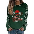 thumbnail image 1 of Christmas Sweatshirts for Women Plus Size Long Sleeves Color Tunic Tops Crewneck Hoodless Tunic Tops Casual Sweatshirt, 1 of 5
