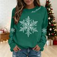 thumbnail image 1 of Christmas Sweatshirts for Women Snowflake Crewneck Long Sleeve Pullover Sweatshirts Holiday Festive Loose Fit Casual Sweatshirts, M, 1 of 5
