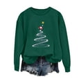 thumbnail image 1 of Christmas Sweatshirts for Women Striped Sweatshirt Cropped Crewneck Sweatshirts Pack Long Sleeve Tops Dressy, 1 of 4