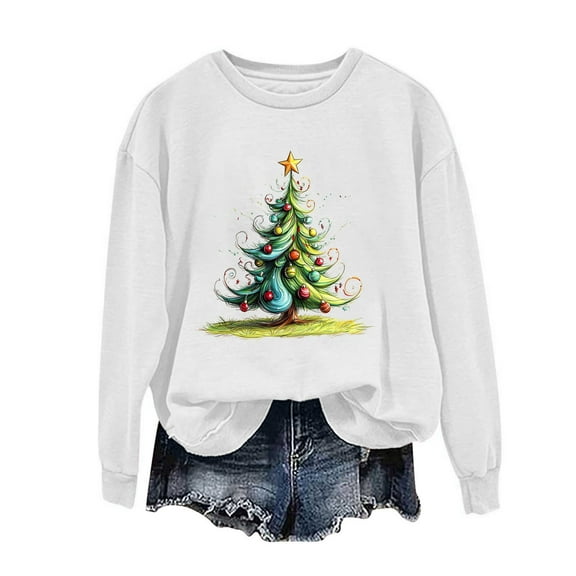 Christmas Sweatshirts for Women Sweatshirts Crewneck Sweatshirts With Pockets Long Sleeve Shirts Casual