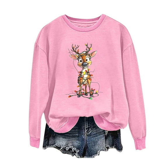 Christmas Sweatshirts for Women Sweatshirts Hoodies Off The Shoulder Sweatshirt Cropped Long Sleeve Trendy