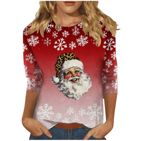 Christmas Sweatshirts for Women Sweatshirts Trendy Plus Size Fall Tops 2025 Long Sleeve Tops Casual Lightweight Long Sleeve Pullover Tops