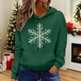 thumbnail image 1 of Christmas Sweatshirts for Women Women'S Hooded Hoody Long Sleeve Drawstring Print Oversized Fall Pocket Tops Hoodies for Women Green XL, 1 of 5