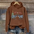 thumbnail image 1 of Christmas Sweatshirts for Women Women'S Long Sleeve Christmas Animal Printed Loose Hooded Tops Pullover Blouse Hoodie Women Red M, 1 of 5
