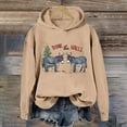thumbnail image 1 of Christmas Sweatshirts for Women Women'S Long Sleeve Christmas Animal Printed Loose Hooded Tops Pullover Blouse Womens Hoodie Khaki S, 1 of 5