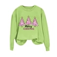thumbnail image 1 of Christmas Sweatshrits For Women Crew Neck Cute Xmas Graphic Print Pullover Casual Loose Holiday Festival Tops (S, Green), 1 of 6