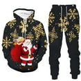 thumbnail image 1 of Christmas Sweatsuits For Men Set 2 Piece Funny Xmas Graphic Hoodie Sweatshirt And Joggers Sweatpants Sets Casual Comfortable Fall Winter Lounge Pullover Suit Set With Pocket, 1 of 3