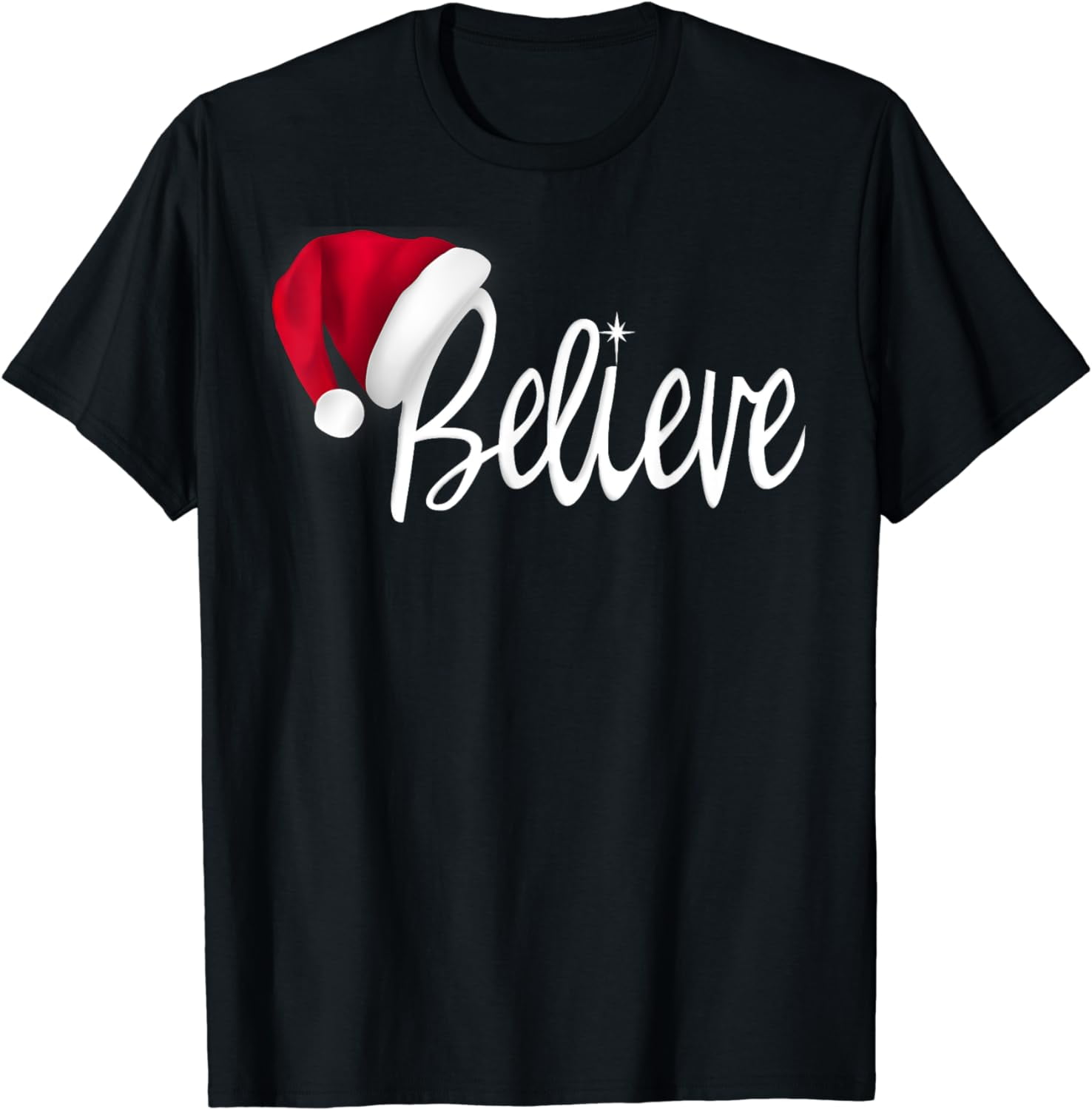 Christmas TShirt Believe in Santa Claus Shirt TShirt