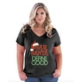 thumbnail image 1 of Christmas T-Shirt Dear Santa Define Good Women's Curvy Plus Size V-Neck Tee, 1 of 3