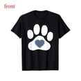 thumbnail image 1 of Christmas T-Shirt, Puppy footprint design Graphic Tee - Holiday Theme Short Sleeve ，Crew Neck Top, Soft Comfort Tee Shirt for Xmas,Cute，cotton，black，S-5XL, 1 of 1