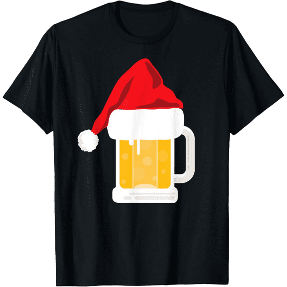 Christmas T-Shirt for Men Vintage Holiday Print Short Sleeve Casual Festive Tee