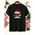 thumbnail image 1 of Christmas T-Shirt for Men Vintage Holiday Print Short Sleeve Casual Festive Tee, 1 of 7