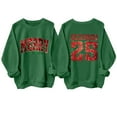 thumbnail image 1 of Christmas T-Shirts And Sweatshirts, Women'S Sweatshirts, Long-Sleeved Pullover Sweatshirts, Women'S Long-Sleeved Tops, Fashion Letter Print, Comfortable Wear,Dark Green,2XL, 1 of 5