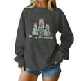 thumbnail image 1 of Christmas T-Shirts And Sweatshirts, Women'S Sweatshirts, Long-Sleeved Pullover Sweatshirts, Women'S Long-Sleeved Tops, Fashion Print Design, Comfortable Wear,Dark Gray,XL, 1 of 5