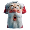 thumbnail image 1 of Christmas T-Shirts for Men Short Sleeve Funny Santa Graphic Pajamas Tee Crew Neck Casual Cozy Soft Holiday Family Xmas Gift Mens T-Shirts ZA White XL, 1 of 2
