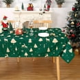 thumbnail image 1 of Christmas Table Cloth Rectangle 60x84 Inch, Waterproof Holiday Xmas Deer Tree Kitchen Farmhouse Christmas Table Decorations for Home Dining Party, Oblong Table Cloth for Indoor Outdoor, Green, 1 of 6