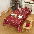 thumbnail image 1 of Christmas Table Cloth, Rectangle Xmas Tree Deer Print Waterproof Tablecloth, 1 of 8