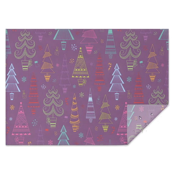 Christmas Table Cloth Wrinkle Resistant Washable Tablecolths Table Covers Colorful Balls Pine Trees Snowflake Table Cloths for Christmas Background Indoor Outdoor Birthday Rectangle,60x84inches