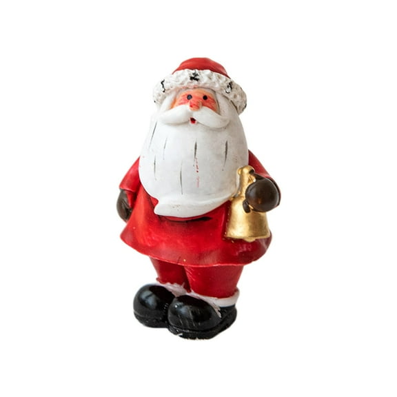 Christmas Table Decor, Santa Claus Figurines, Festive Holiday Centerpieces and Mantel Decorations, Red Resin Christmas Home Decoration Figurines