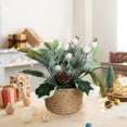 thumbnail image 1 of Christmas Table Decoration, 7.4 Inch Christmas Centerpiece Small Potted Christmas Tree, Pine Cones and Berries, Xmas Artificial Plants for Tables, Home, Mantel Holiday Decor, 1 of 6