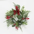 thumbnail image 1 of Christmas Table Decorations Christmas Decorations Eucalyptus Red Berries & Pine Cones Mini Christmas Wreath Christmas Wreath, 1 of 8