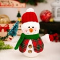 thumbnail image 1 of Christmas Table Decorations Pre-lit Cute Plush Snowman with Warm LED Lights, 8.28Inch LED Lighting Snowman Tabletop Figurine, Winter Xmas Decor for Home Indoor Kitchen Room Holiday Party, 1 of 6