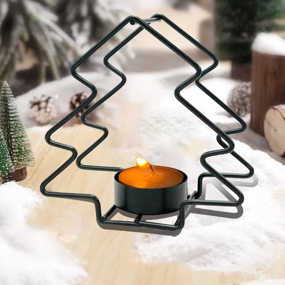 Christmas Table Decorations Tea Lilght Holders Wrought Iron Taper Candle Holder Tree Shape Candlestick Holder for Table Centerpiece Wedding Dining Room Party Home Decor