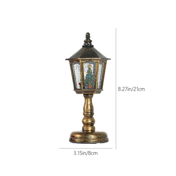 Christmas Table Lamp with Music,Luminous Ornaments Snow Night Light,Christmas Small Gift with USB Data Cable