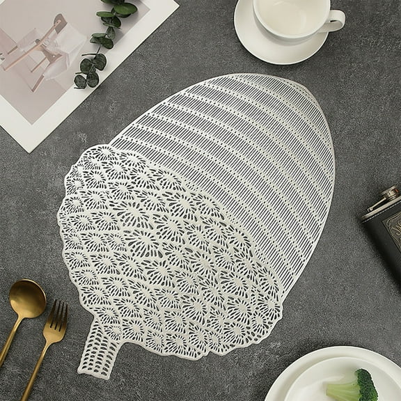 Christmas Table Mat Waterproof Pvc Pine Cones Design, Holiday Table Runner for Thanksgiving Dinner and Christmas Decor, Family Gathering Table Setting, Western Style Placemat for Seasonal Akmoler