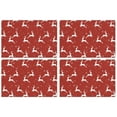 thumbnail image 1 of Christmas Table Mats 12x17 Inch Set of 4, Waterproof Plastic Placemats - Winter Snowflake & Deer Scene for Kitchen Dining Party Celebration, 1 of 6