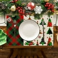 thumbnail image 1 of Christmas Table Mats for Holiday Dining Decor - Non-Slip Water Resistant Heat Insulating Reusable Plastic Placemats, 1 of 6