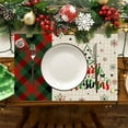 thumbnail image 1 of Christmas Table Mats for Holiday Dining Decor - Non-Slip Water Resistant Heat Insulating Reusable Plastic Placemats, 1 of 6