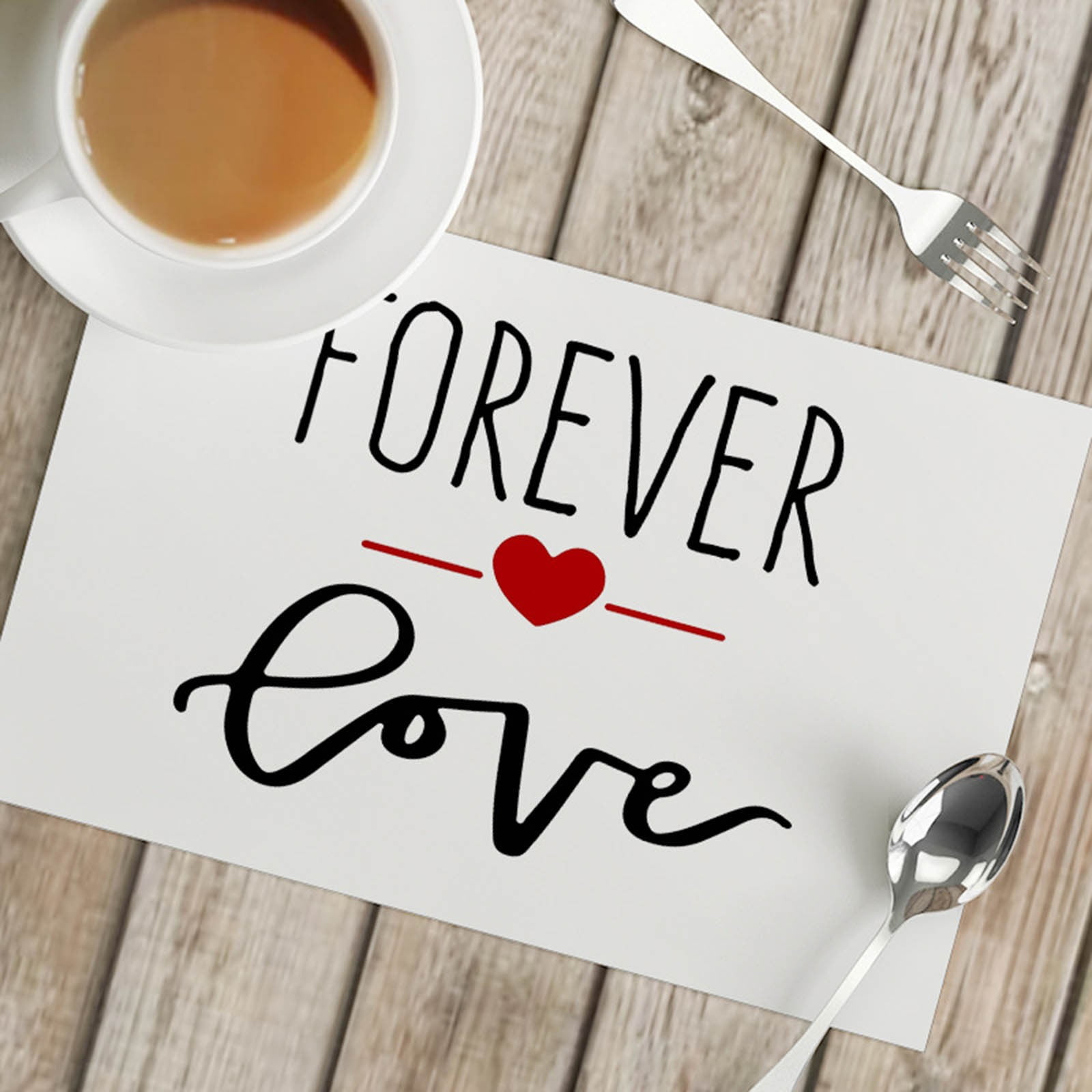 Christmas Table Mats round Valentine's Day Home Linen Placemat