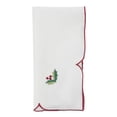 thumbnail image 1 of Christmas Table Napkins with Embroidered Design, White - Set of 4, 1 of 1
