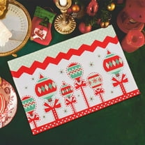 Christmas Table Placemats – Non-Slip Heat Insulation Pads, Reversible Linen Cloth Mats for Holiday Dining, Restaurants & Home Decor‌